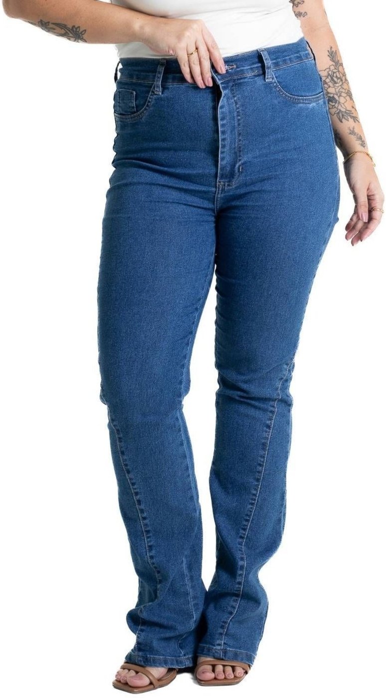 Calça Jeans Sawary Plus Size Bootcut - 281005