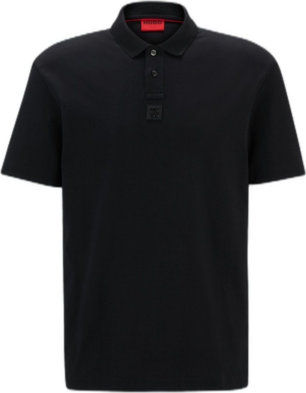 Imagem principal Camisa Polo De Algodão Interlock Com Logo Empilhado preto preto
