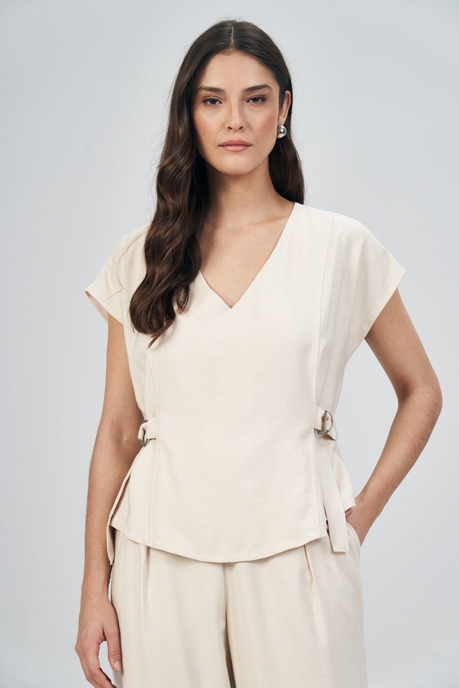 Imagem principal Blusa Detalhe Argola Feminina Acostamento ACT FEMININO nude ACT FEMININO nude