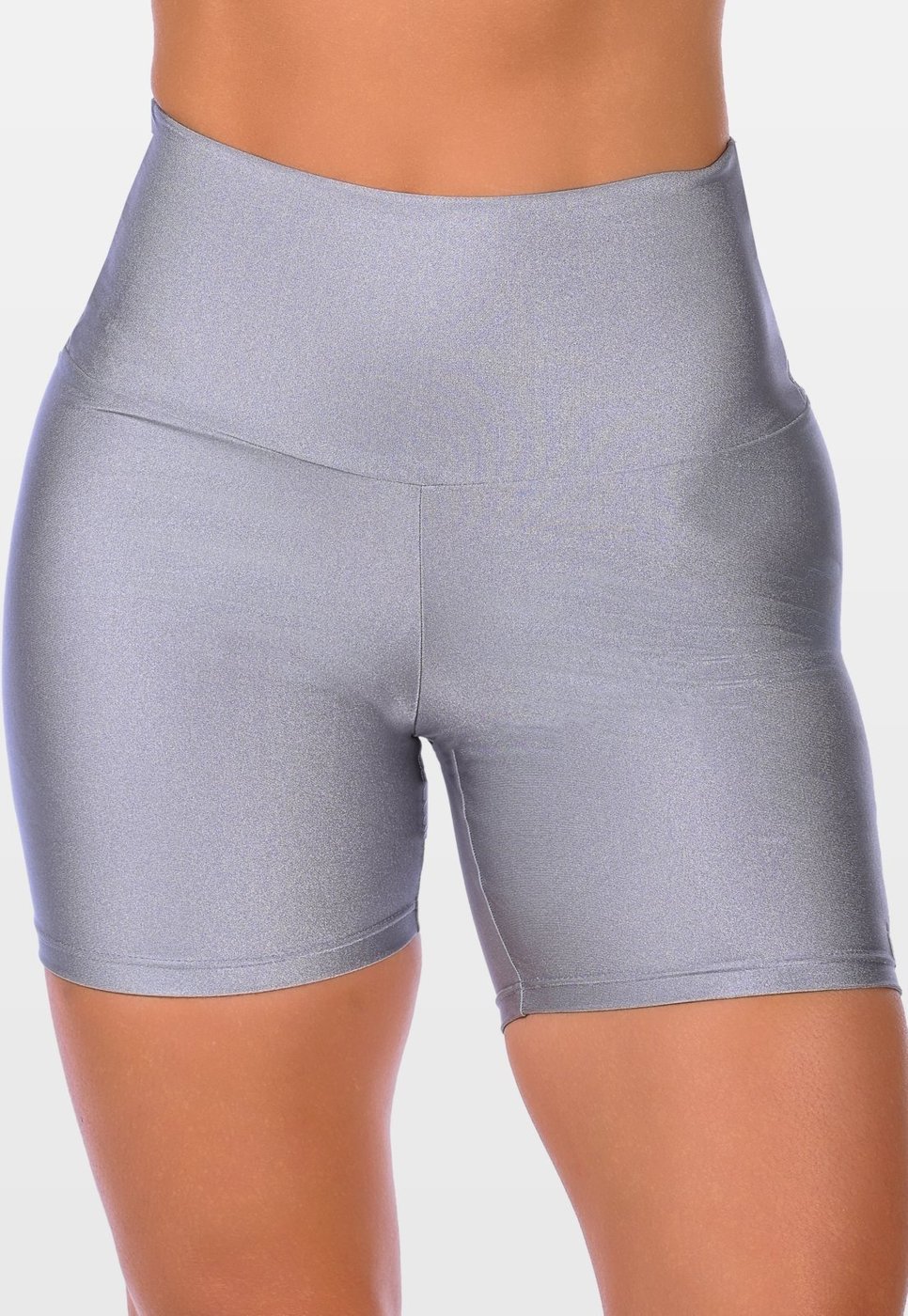 Imagem principal Short Curto Fitness Cós Alto Cirrê Summer Soul Básico prata Summer Soul prata