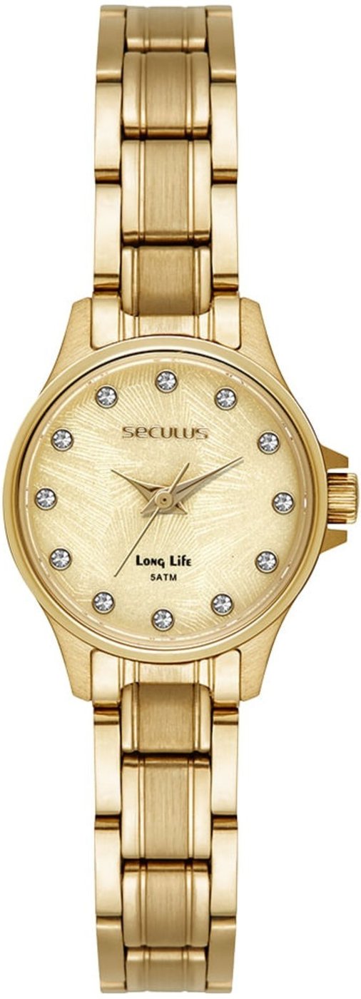 Relógio Feminino Seculus com Marcações em Cristais
