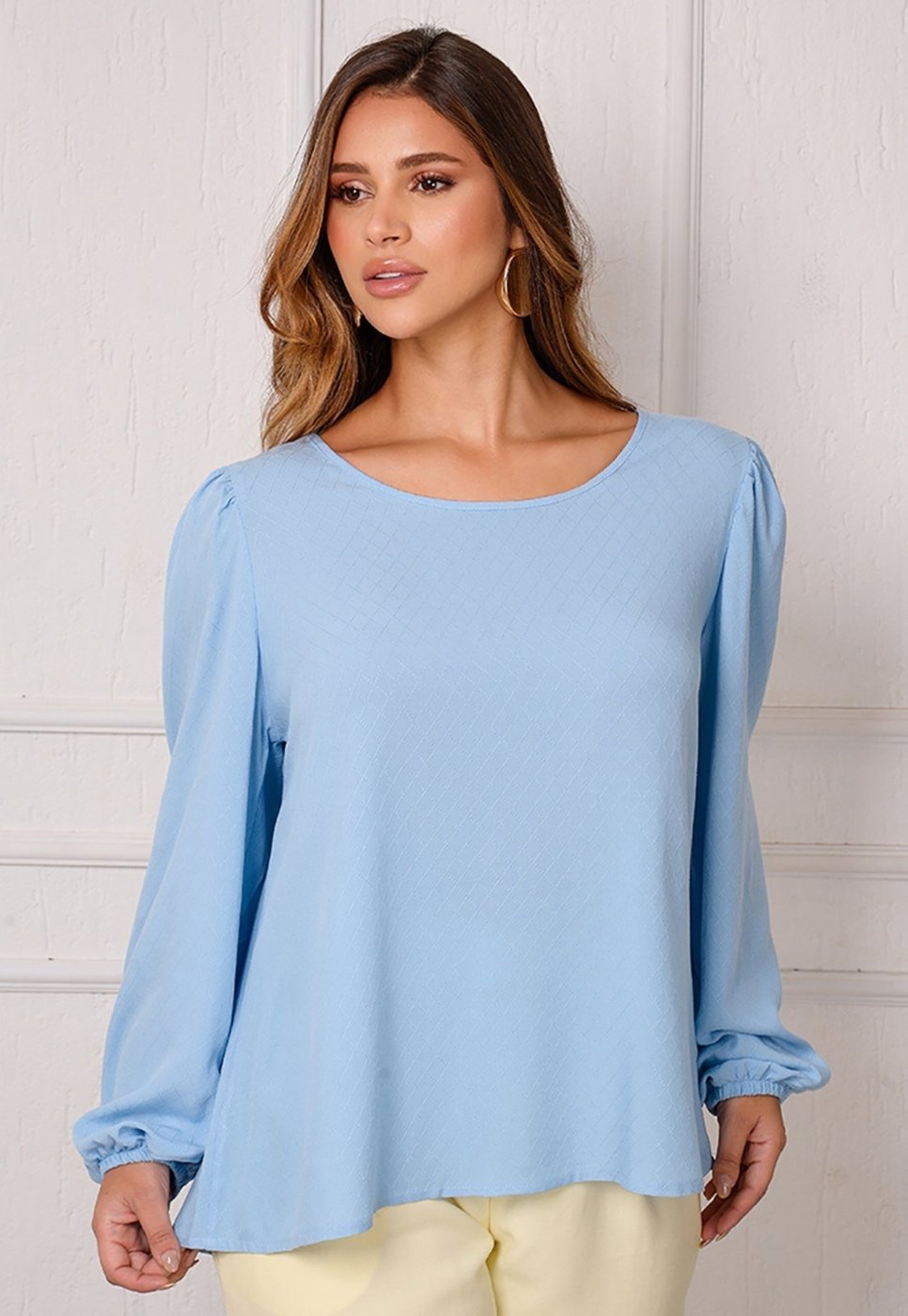 Imagem principal Blusa Bata Decote Redondo BBonnie Vânia azul BBonnie azul