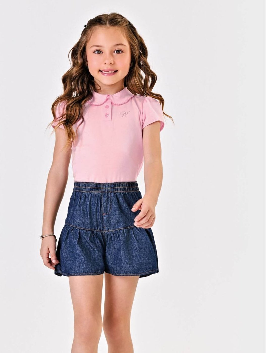 Infantil - Shorts Menina Jeans Trick Nick
