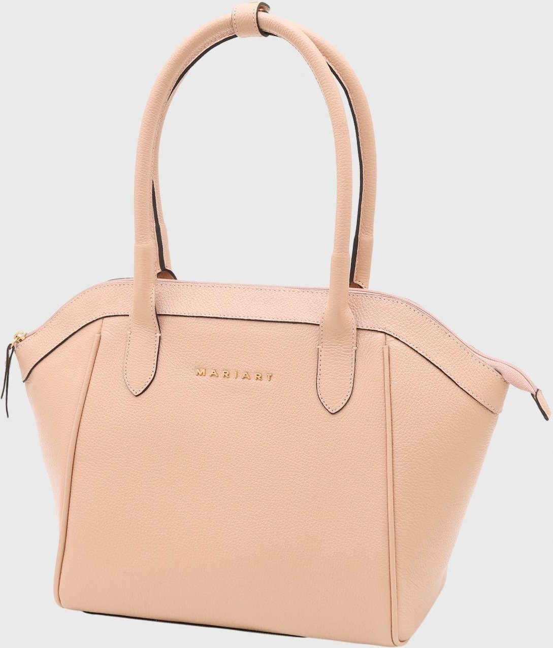 Bolsa Shoulder Couro Mariart Petúnia Creme