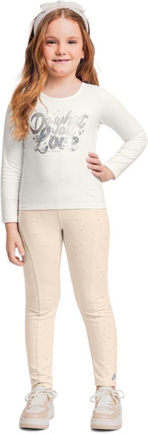 Imagem principal Infantil - Calça Legging com Glitter Quimby bege Quimby bege