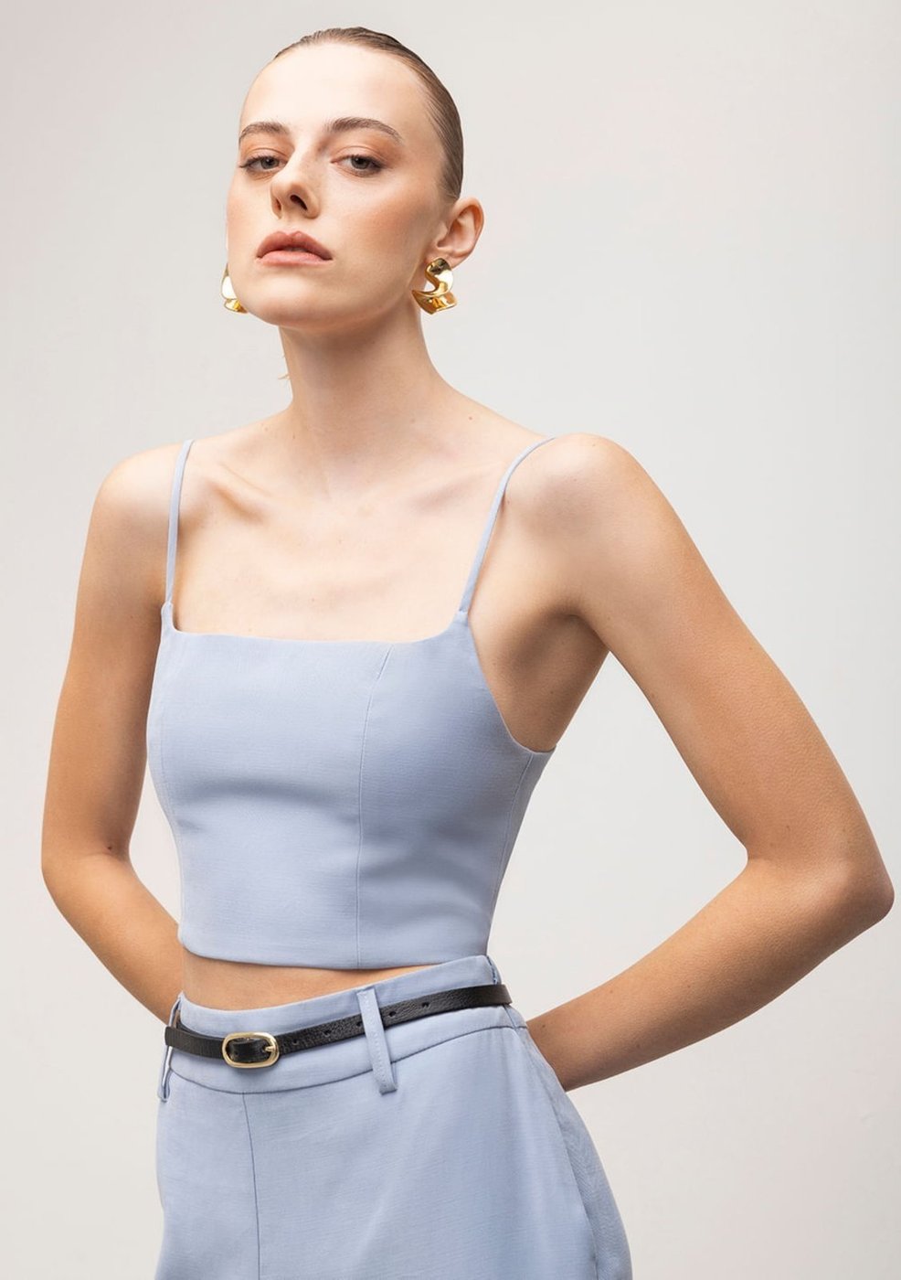 Top Iódice Cropped Alça Com Recorte