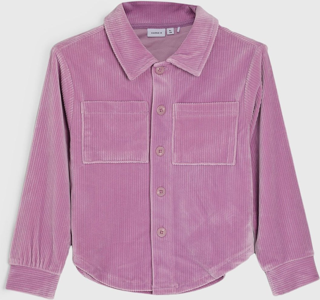 Infantil - Camisa Name It Veludo Cotelê Lilás