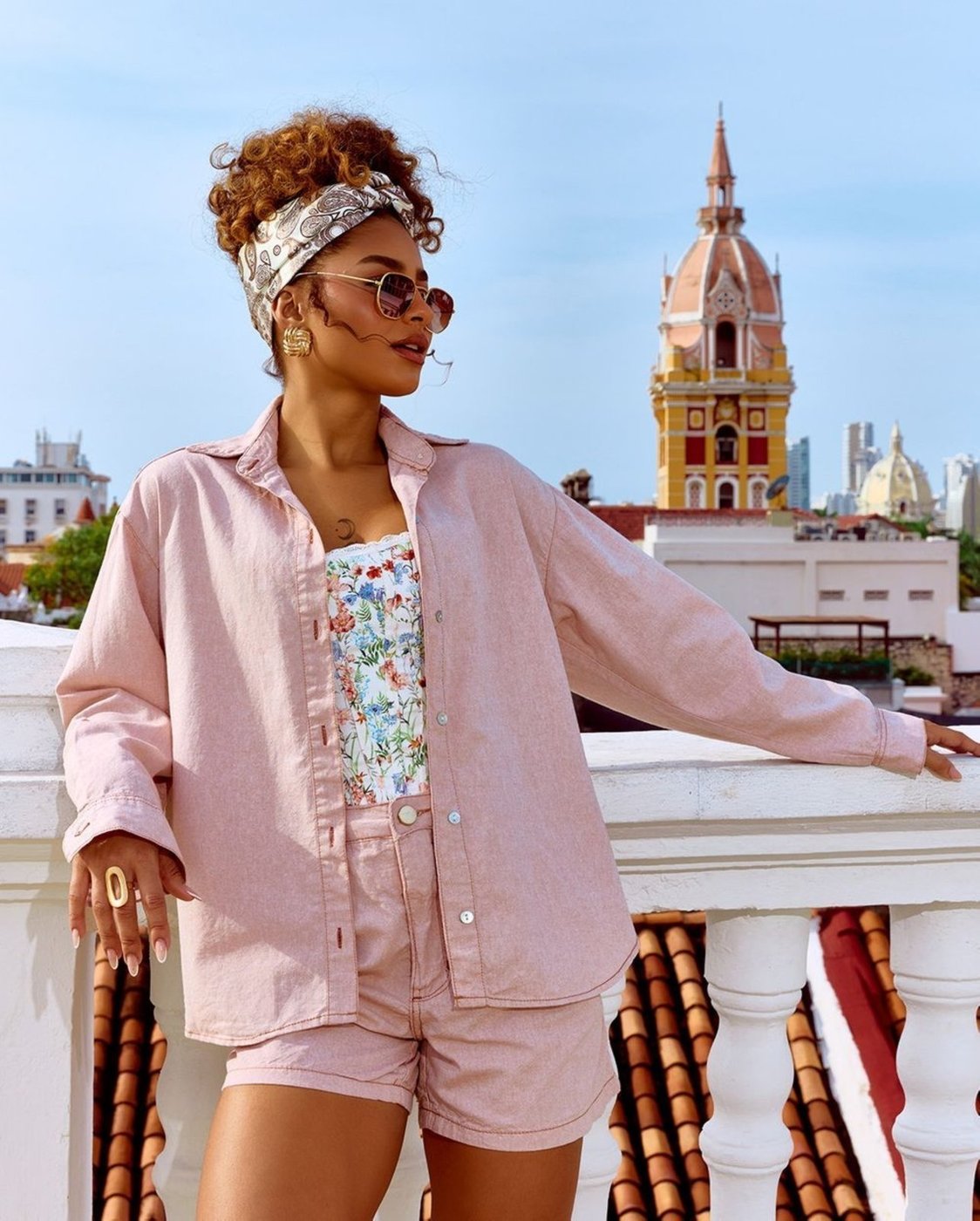 Imagem principal Camisa Feminina Oversize Manga Longa 24898 Consciência castanho Consciência castanho