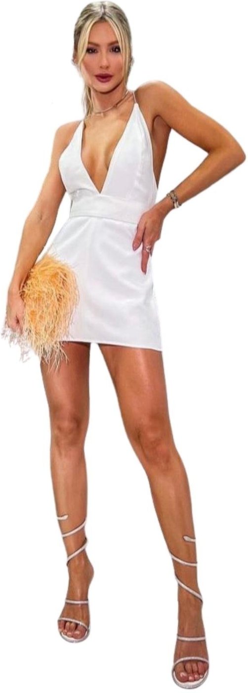 Imagem principal Vestido Macaquinho Alfaiataria Alcinha Laço Curto Cia do Vestido pink Cia do Vestido pink