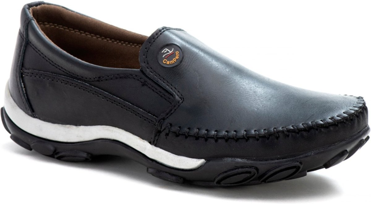Sapatilha Couro Campero Mocassim Conforto Slip On
