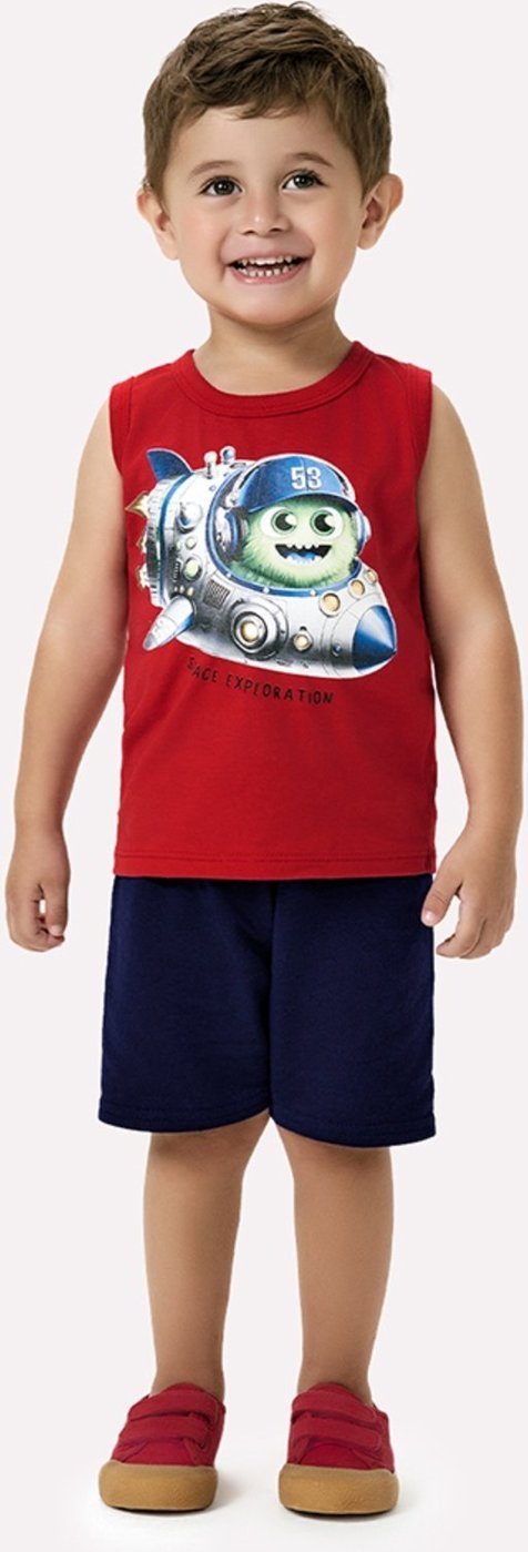 Imagem principal Infantil - Conjunto Menino em Algodão azul marinho azul marinho