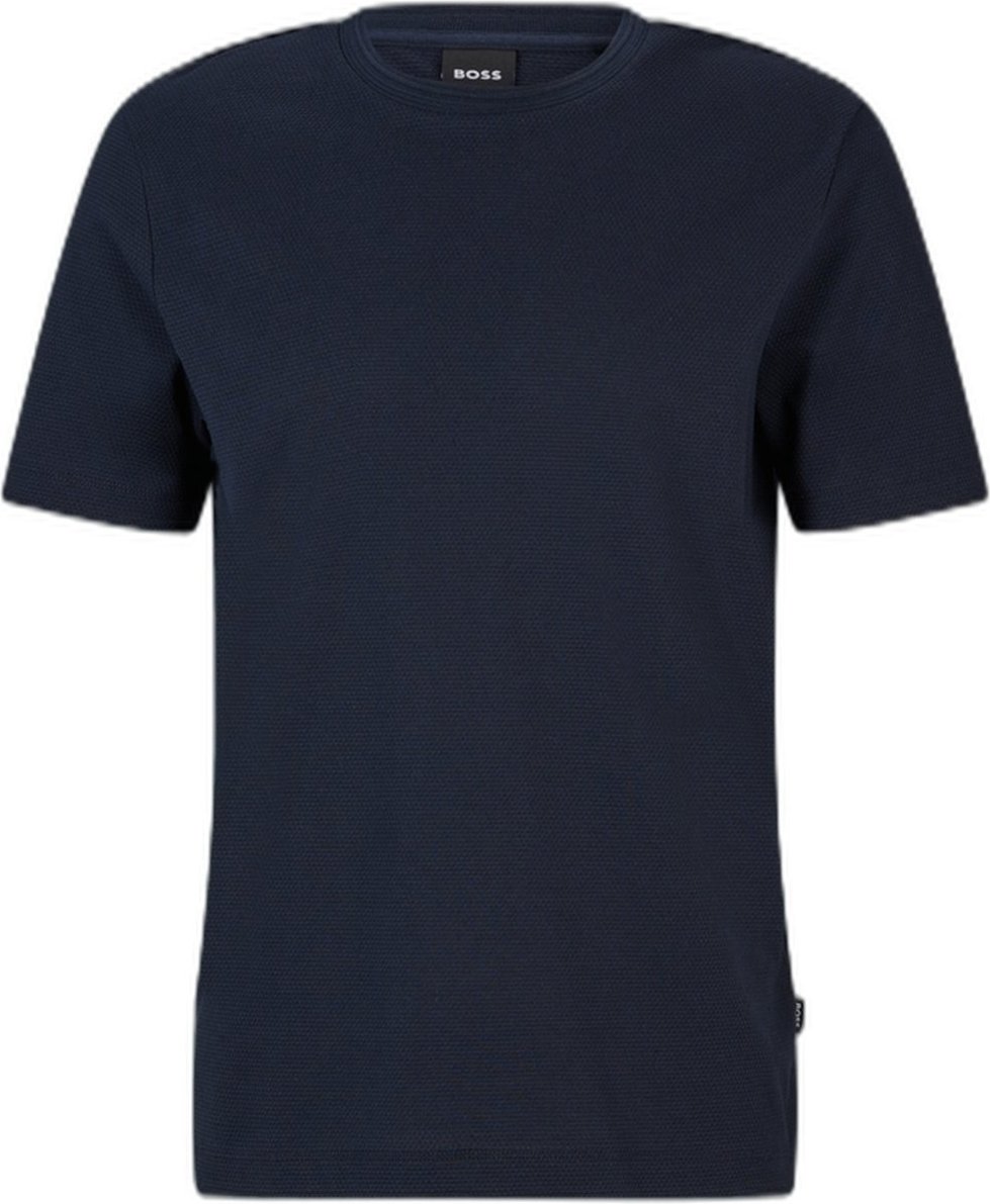 Camiseta Com Mistura De Algodão E Padrão Jacquard De Bolhas