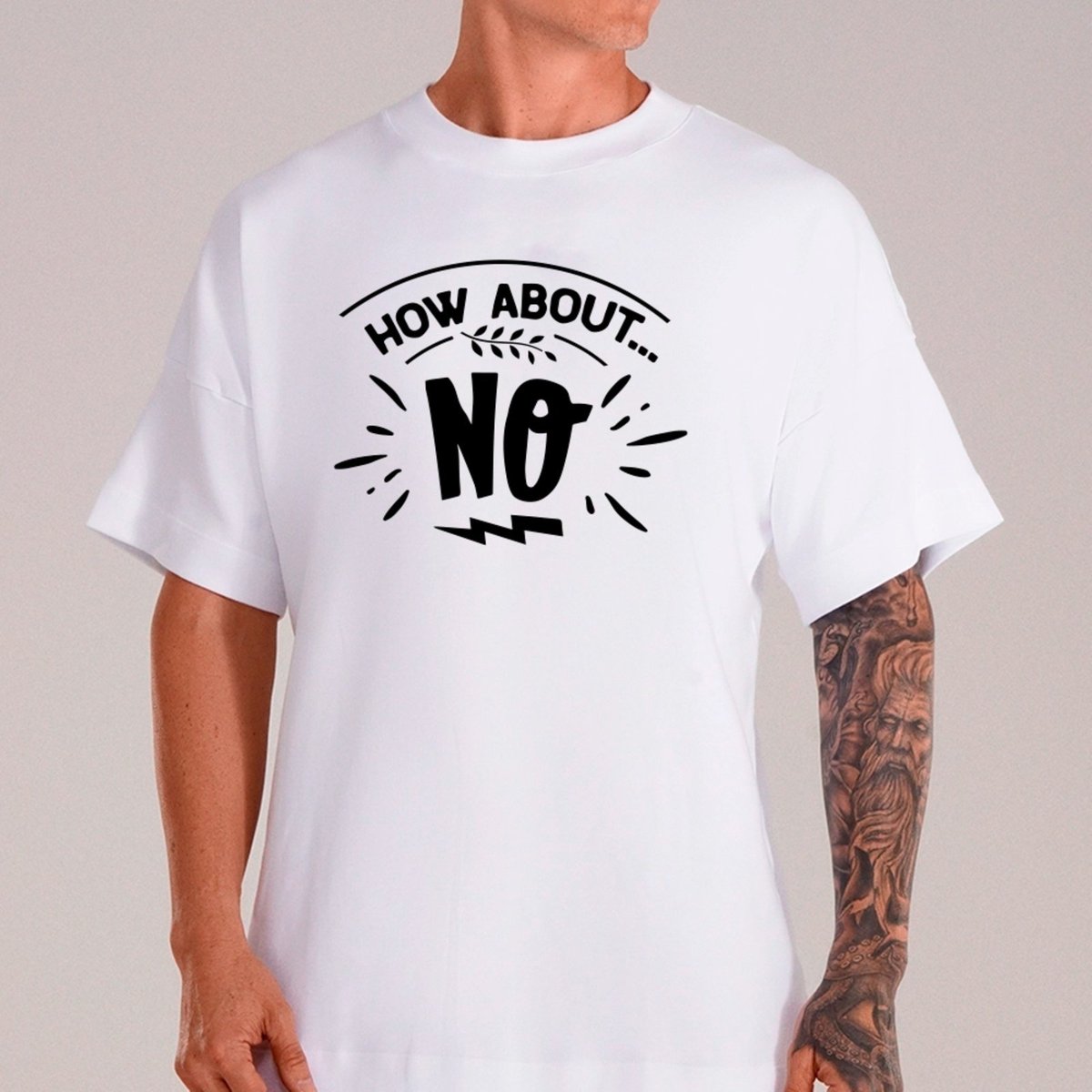 Imagem principal Camiseta Ousy Básica Frase How About No Humor Irônico Unissex rosa ousy rosa