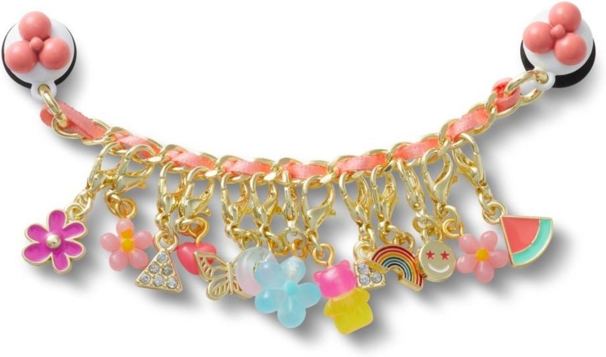 Infantil - Jibbitz™ Corrente de Pingente Ajustável Rosa Branco