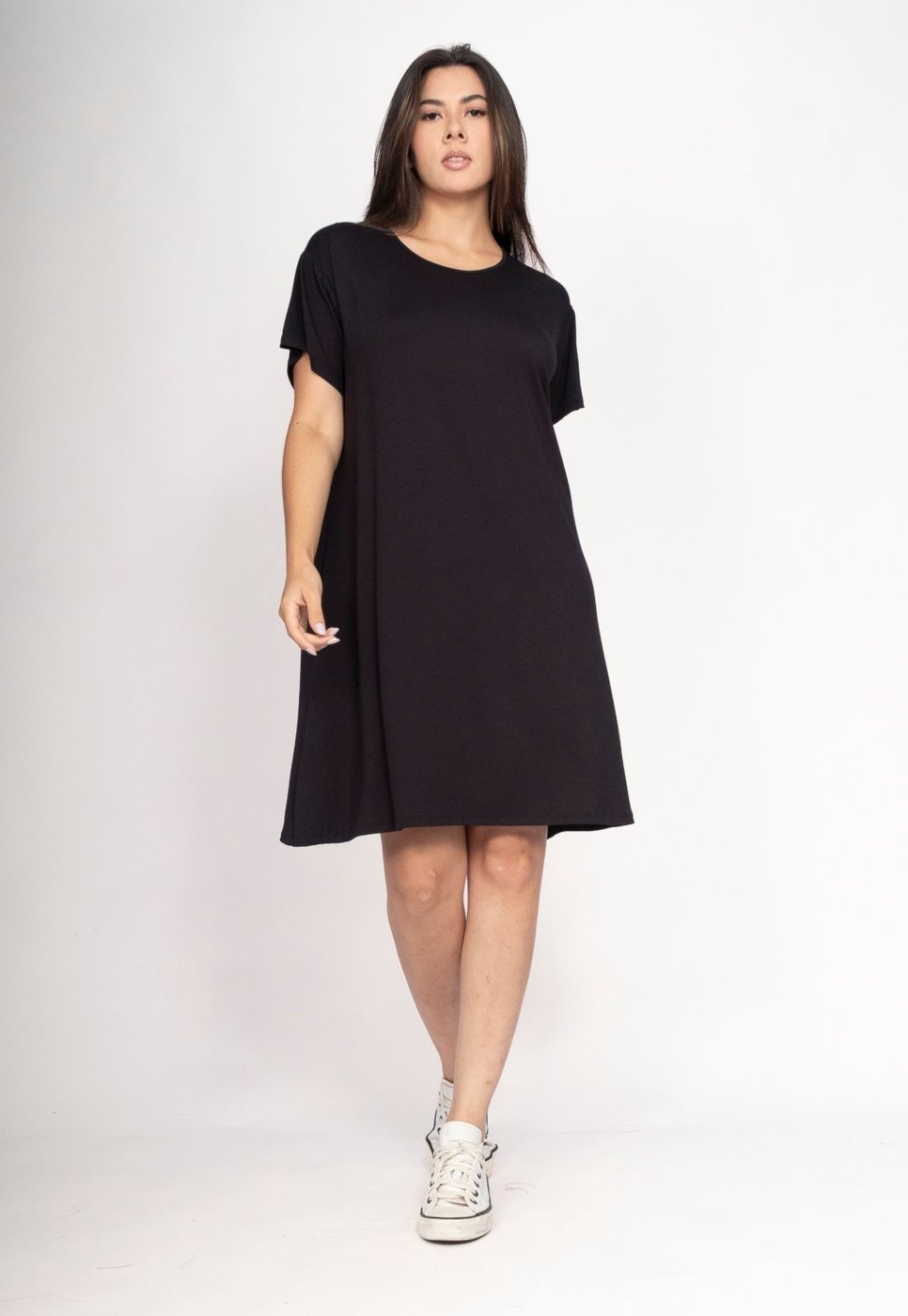 Vestido CabanaFree Amanayara Curto Malha Preto