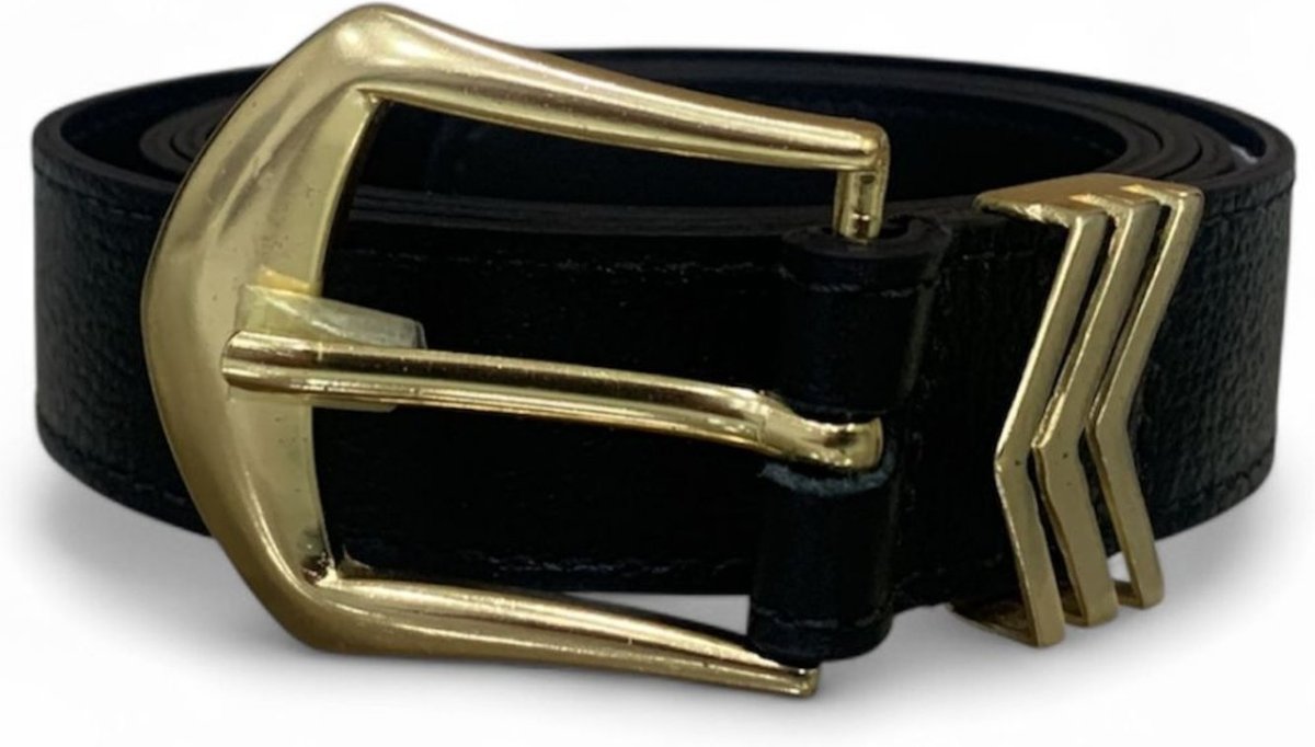 Cinto Feminino em Couro Fivela Dourada 014