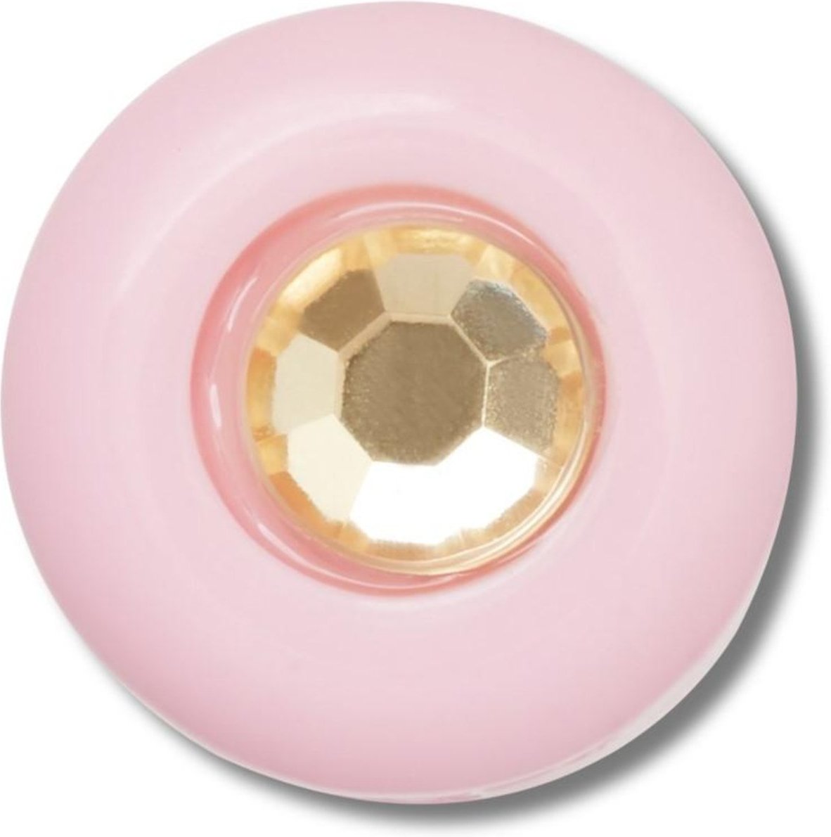 Infantil - Jibbitz™ Pedra Acrílica Rosa e Amarelo Branco