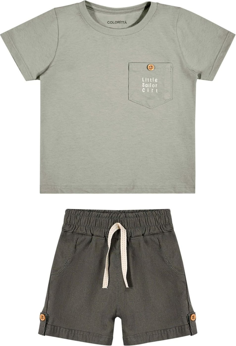 Infantil - Conjunto Menino Náutico Com Bolso Colorittá