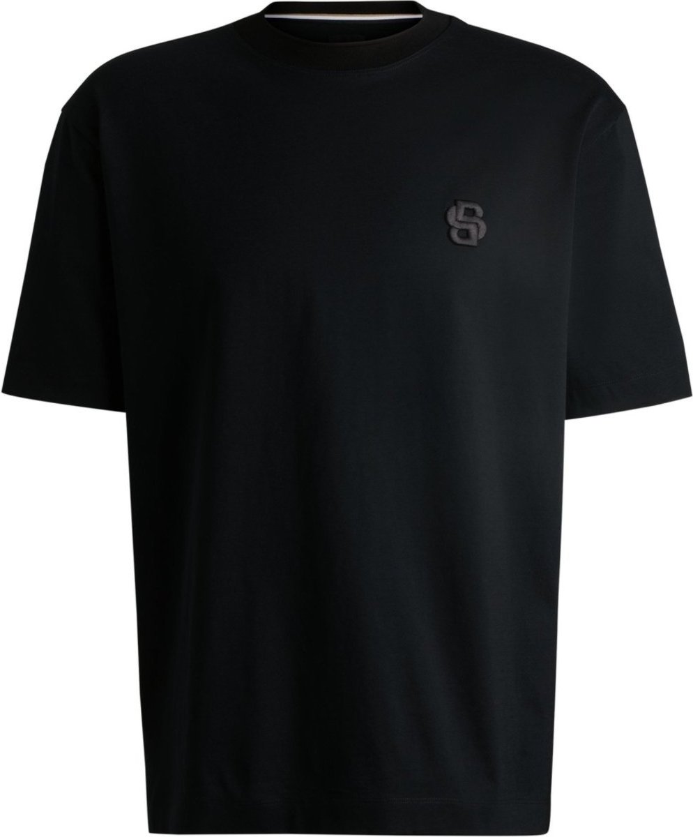 Imagem principal Camiseta De Algodão Mercerizado Com Monograma Double B Boss branco Boss branco