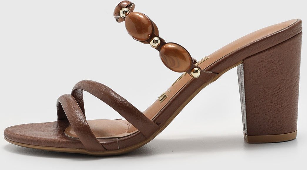 Sandália Feminina Vizzano Salto Grosso Esferas