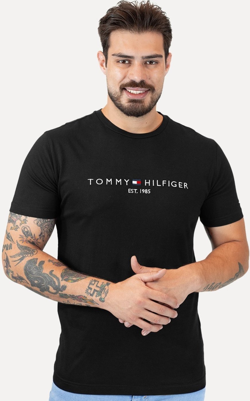 Imagem principal Camiseta Tommy Hilfiger Masculina Core Logo Tee Preta preto Tommy Hilfiger preto