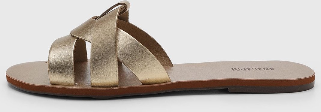 Rasteira Feminina Anacapri Tiras Dourada