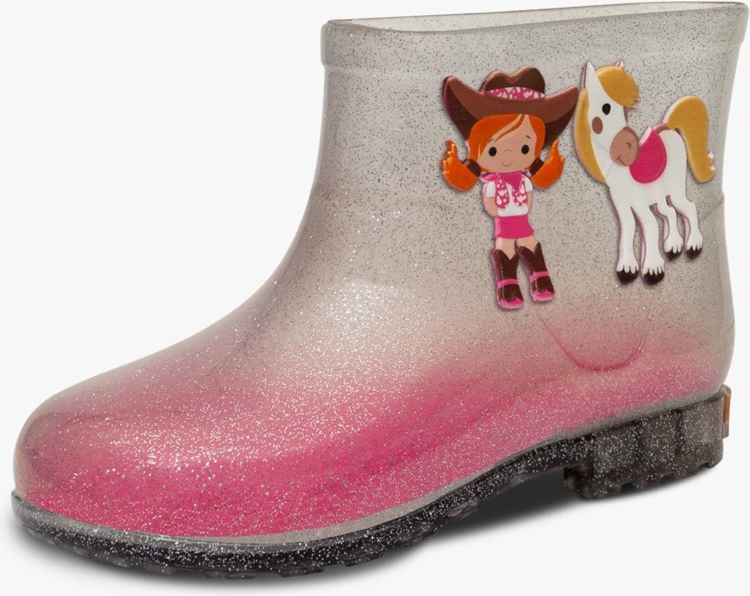Infantil - Bota Galocha Cano Baixo Pópidi Menina Cowgirl Glitter