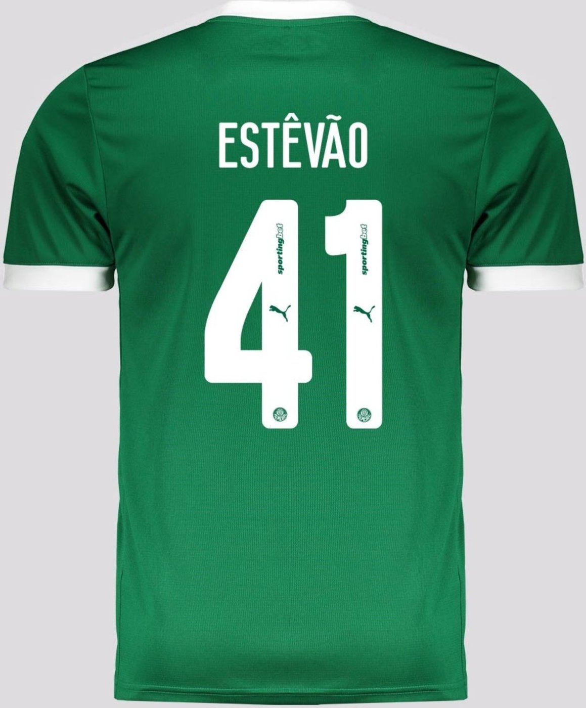 Imagem principal Camisa Puma Palmeiras I 2025 41 Estêvão verde Puma verde