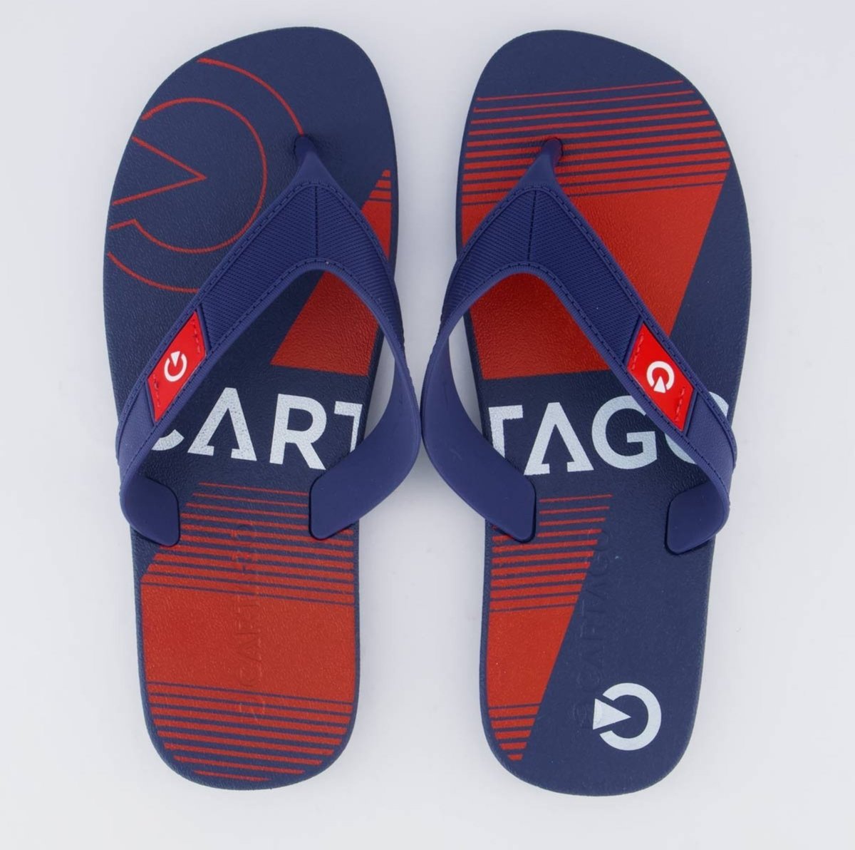 Chinelo Cartago Dakar Marinho e Vermelho