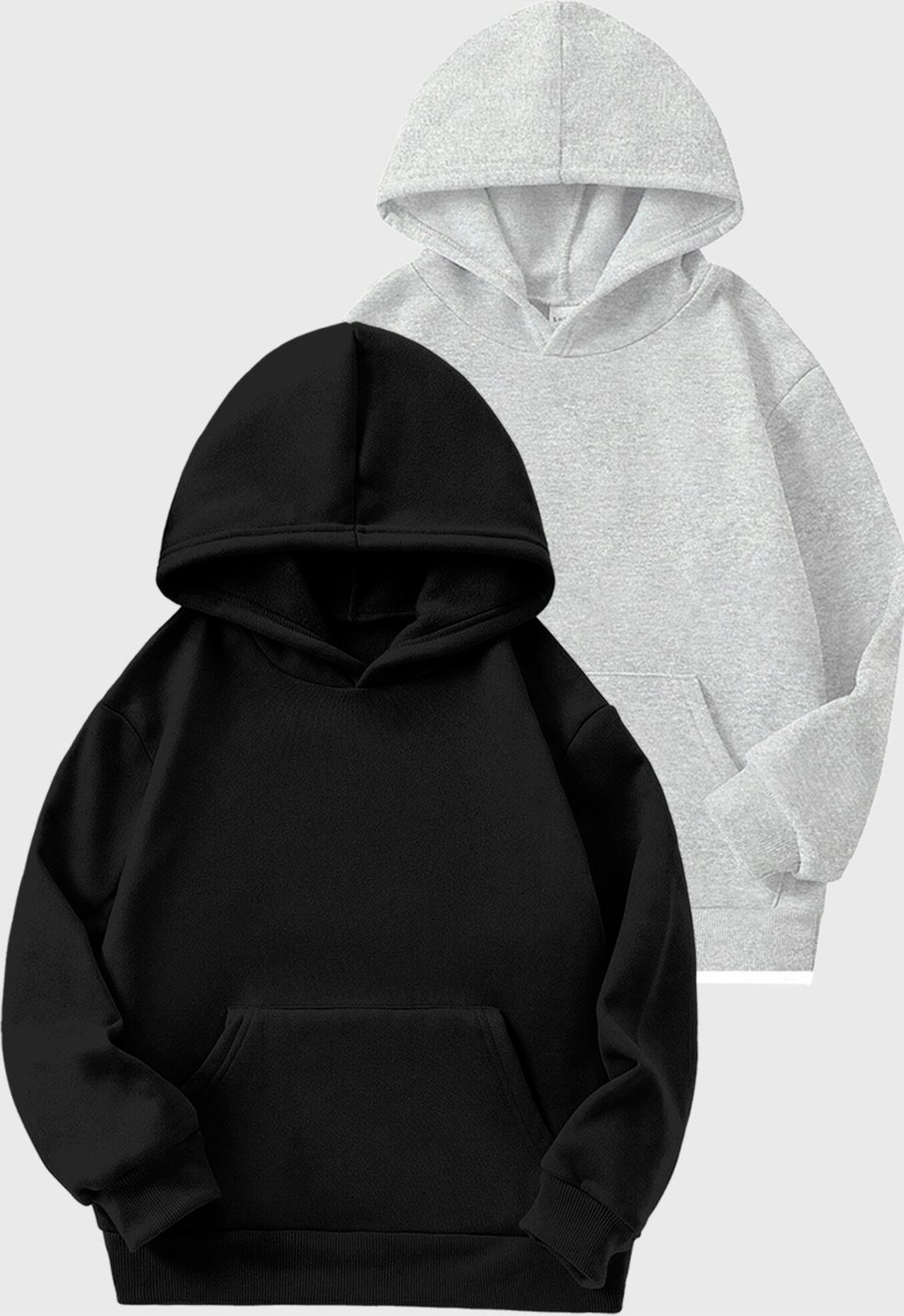 Imagem principal Infantil - Kit 2 Moletom Canguru Menino com Capuz Benellys e cinza/preto Benellys cinza/preto