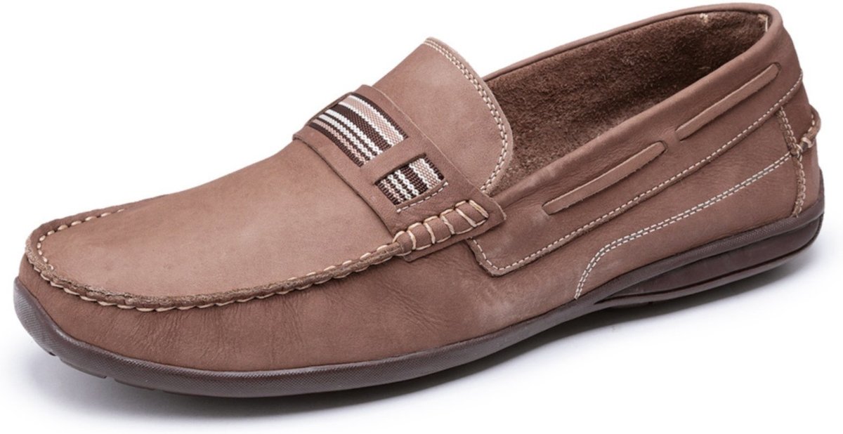 Mocassim Centuria Tamanho Especial Couro Osso