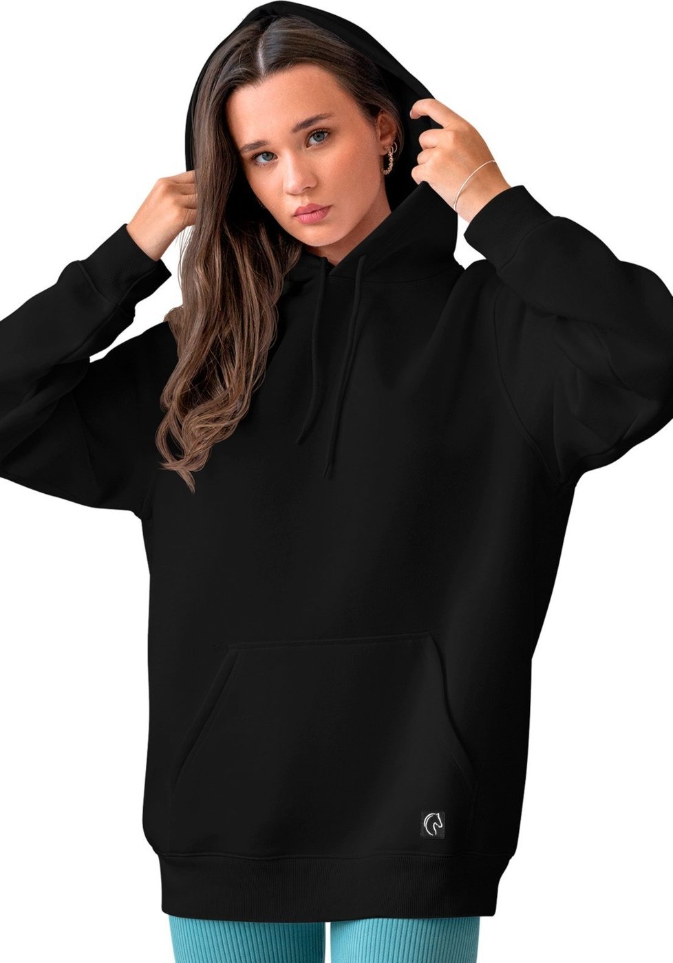 Imagem principal Blusa De Frio Feminina W2 Moletom Liso Com Capuz e Bolso Canguru Felpado W2 STORE azul/azul marinho/bege/branco/cinza/preto/rosa W2 STORE azul/azul marinho/bege/branco/cinza/preto/rosa