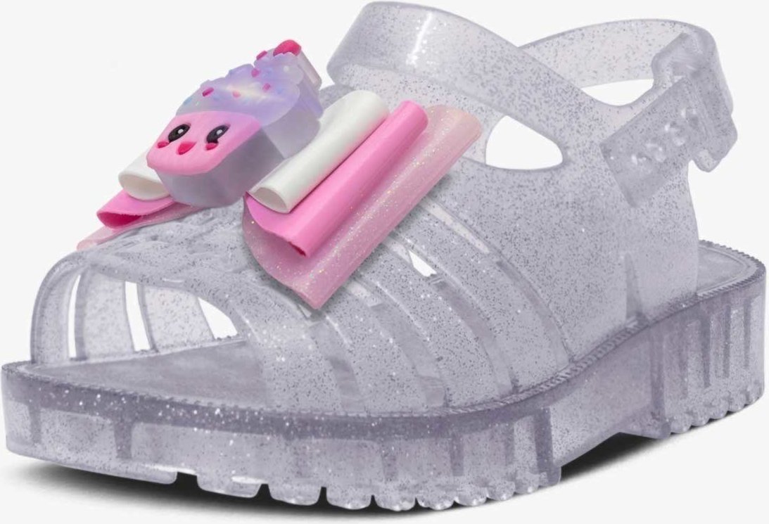 Imagem principal Infantil - Sandália Rasteira Pópidi Menina Emborrachada CupCake Glitter prata Pópidí prata