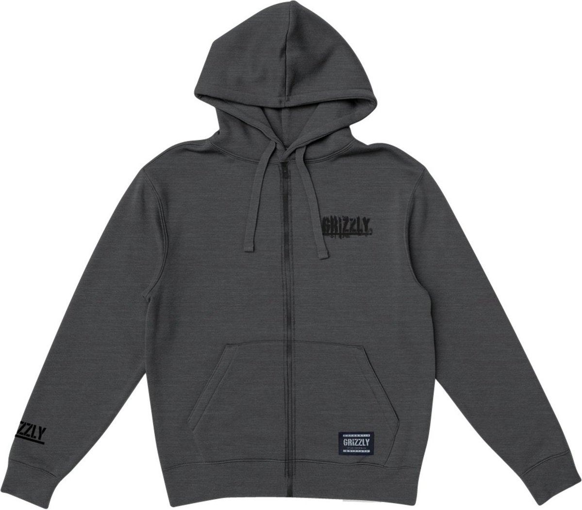 Infantil - Moletom Grizzly Static Age Ziper Hoodie - HEATHER CHARCOAL
