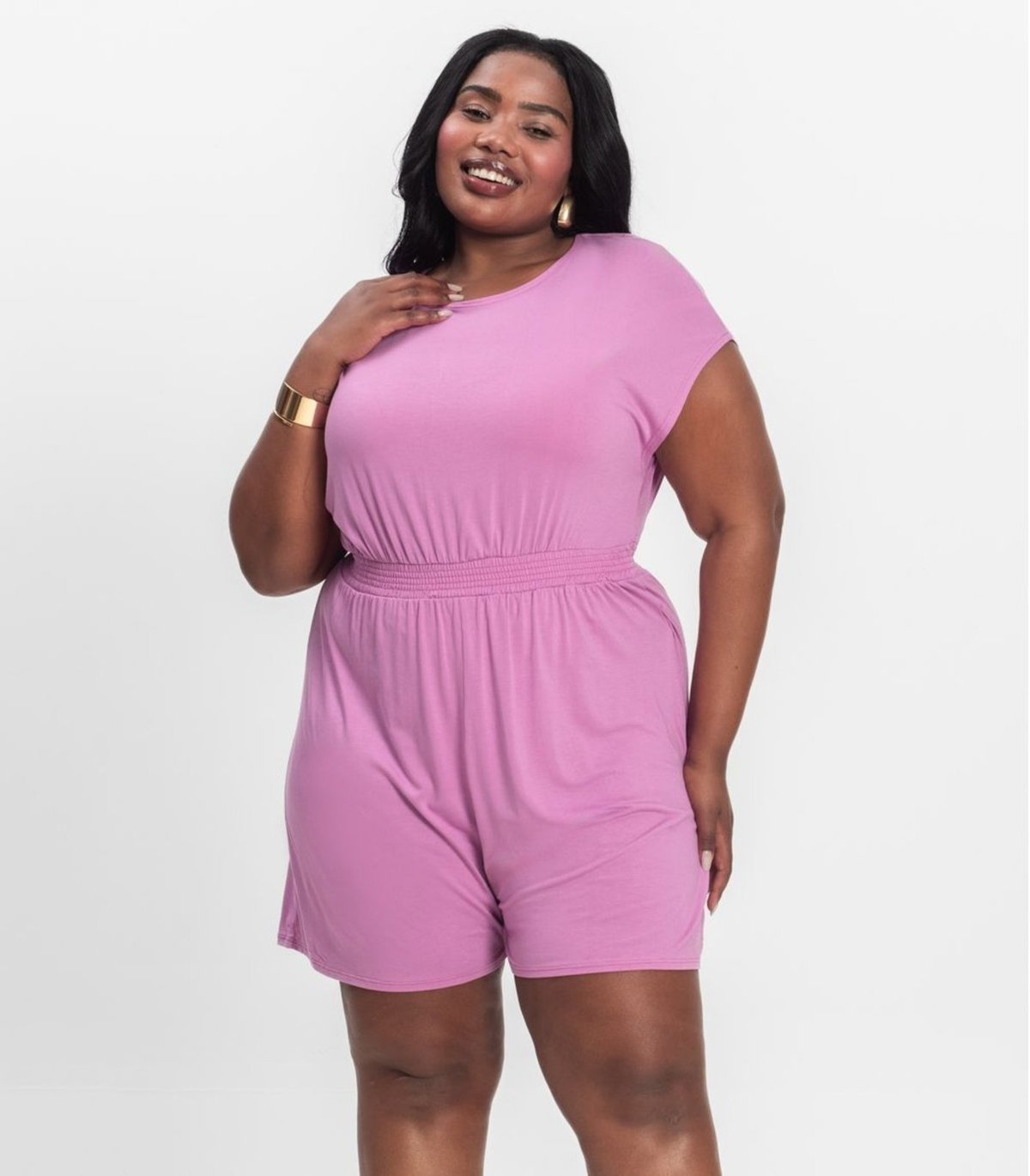 Imagem principal Macaquinho Feminino Malha Visco Infinita Cor roxo INFINITA COR roxo