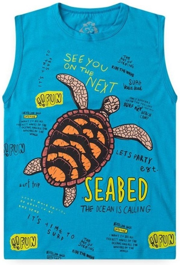 Imagem principal Infantil - Conjunto de Verão para Menino Regata e Bermuda Tartaruga GKS branco GKS branco