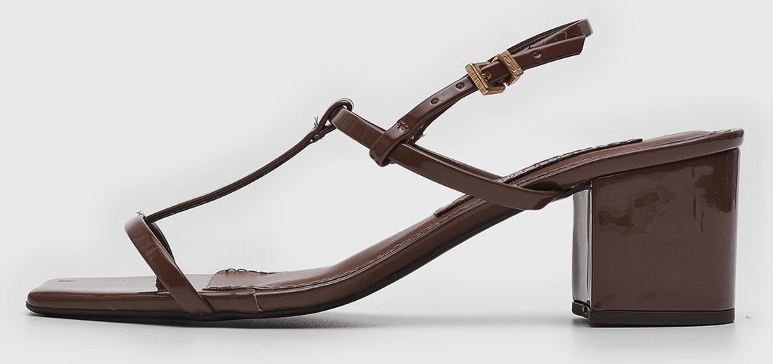 Sandália Feminina Santa Lolla Salto Bloco Verniz