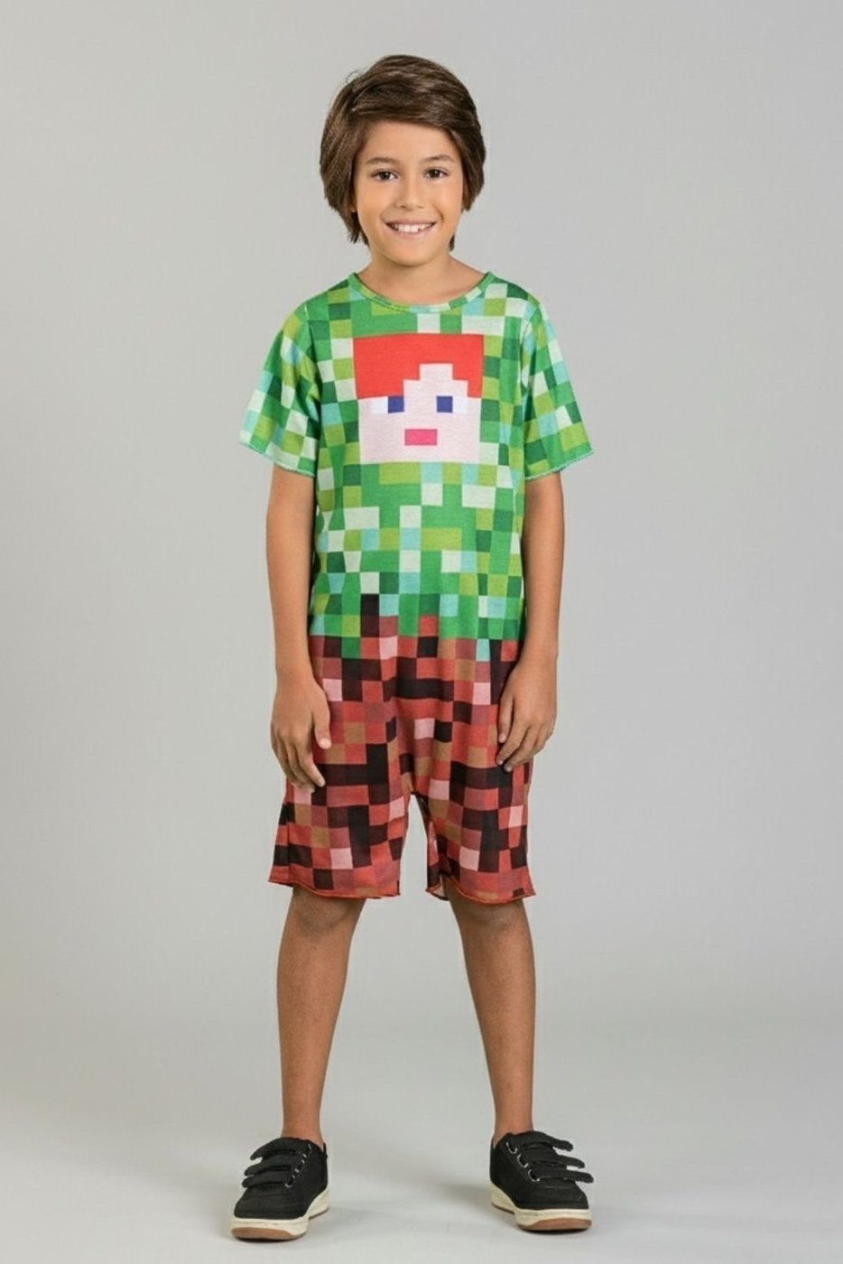 Imagem principal Infantil - Fantasia Bem Vestir Macacão Jogo Craft verde BEM VESTIR verde