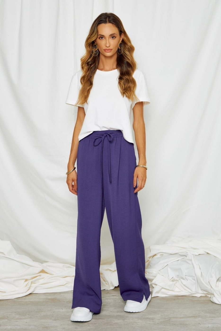 Calça Vanibele Wide Púrpura