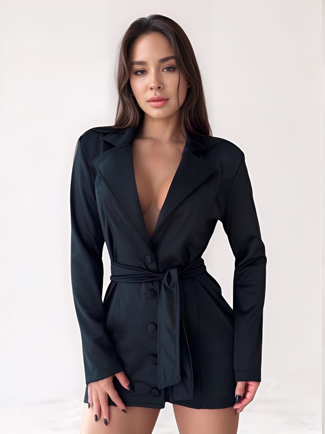 Macacão Feminino Tropical Fashion Blazer Curto