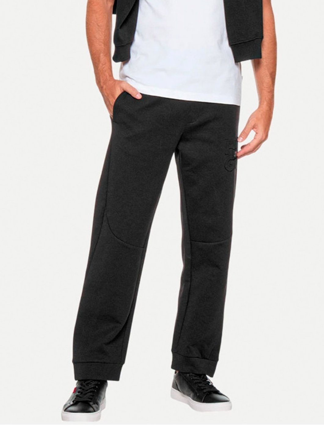 Imagem principal Calça Hugo Boss Masculina Moletom Regular Debospant Preta preto Hugo Boss preto