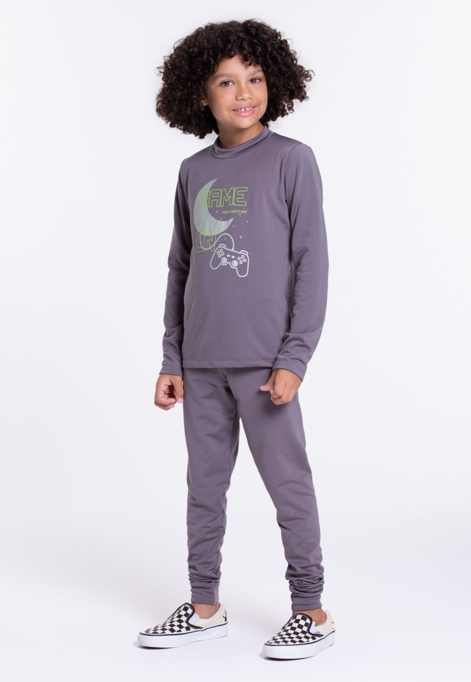 Imagem principal Infantil - Conjunto Térmico Brilha no Escuro Masculino Chumbo VIDA COSTEIRA cinza VIDA COSTEIRA cinza