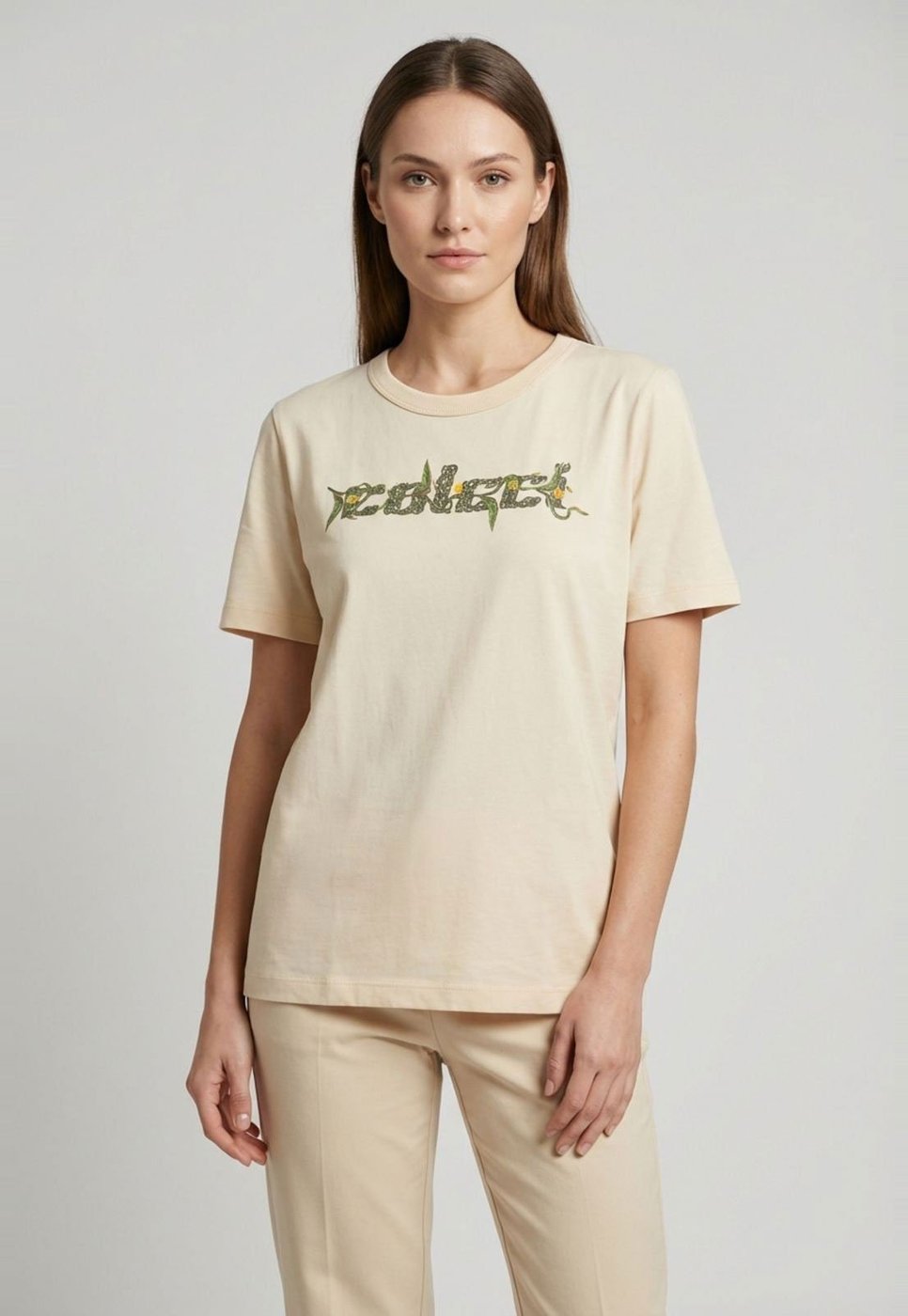 Imagem principal Camiseta Feminina Colcci Estampa Logo bege Colcci bege