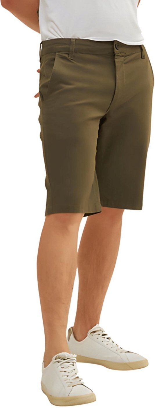 Bermuda Masculina Sarja Verde Musgo