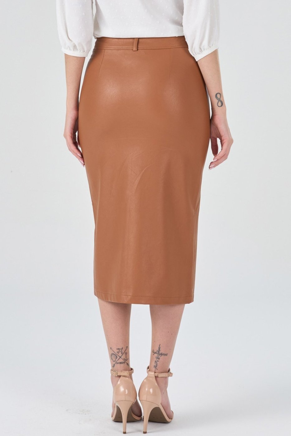 Saia Midi PKS Tecido Sintético