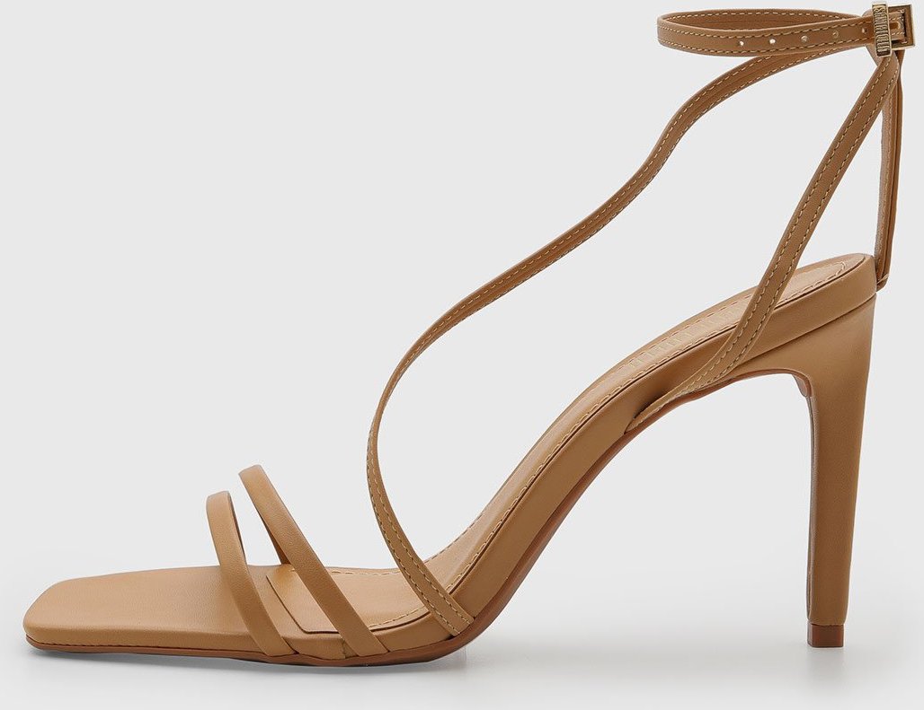 Imagem principal Sandália Feminina Santa Lolla Salto Fino Bico Quadrado bege Santa Lolla bege