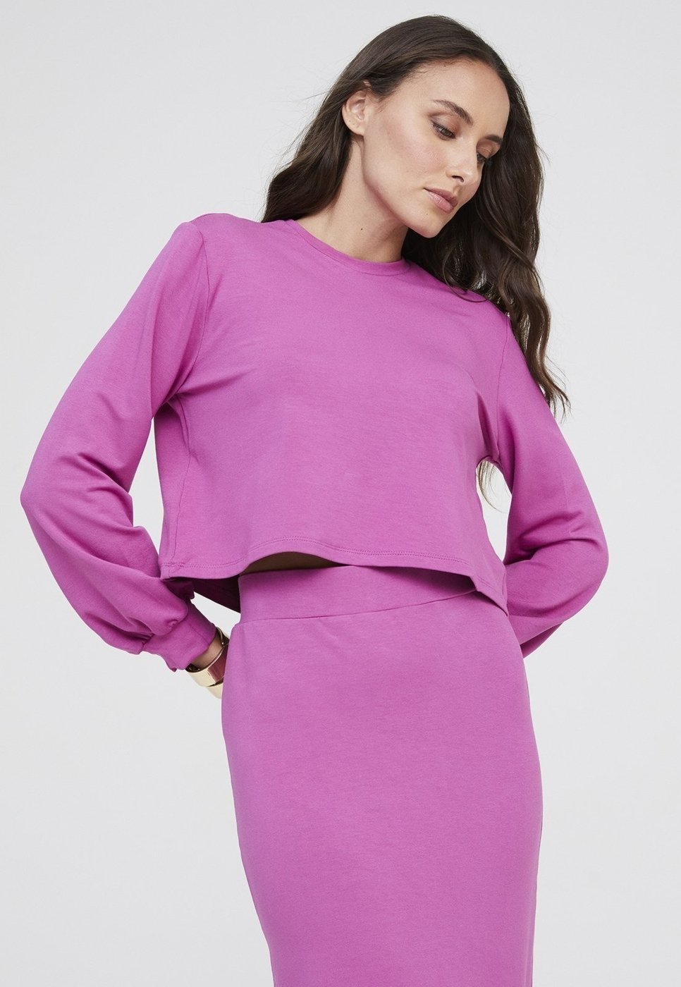 Imagem principal Blusa Traymon Molevisco Manga Longa Uva roxo Traymon roxo