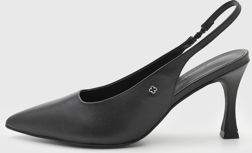 Scarpin Baixo Feminino Capodarte Slingback Salto 9 cm Geométrico Ponta Fina