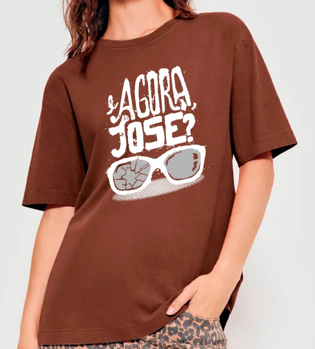 Imagem principal Camiseta Ousy Oversized Belchior E Agora José Frase Literária Unissex branco ousy branco