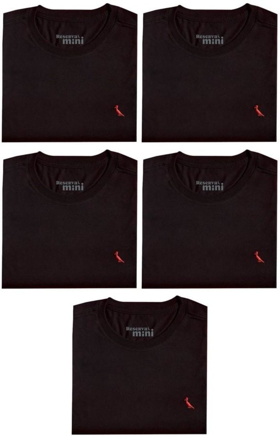 Imagem principal Infantil - Kit 5 Camisetas Brasa Pica Pau Bordado Reserva Mini branco Reserva Mini branco